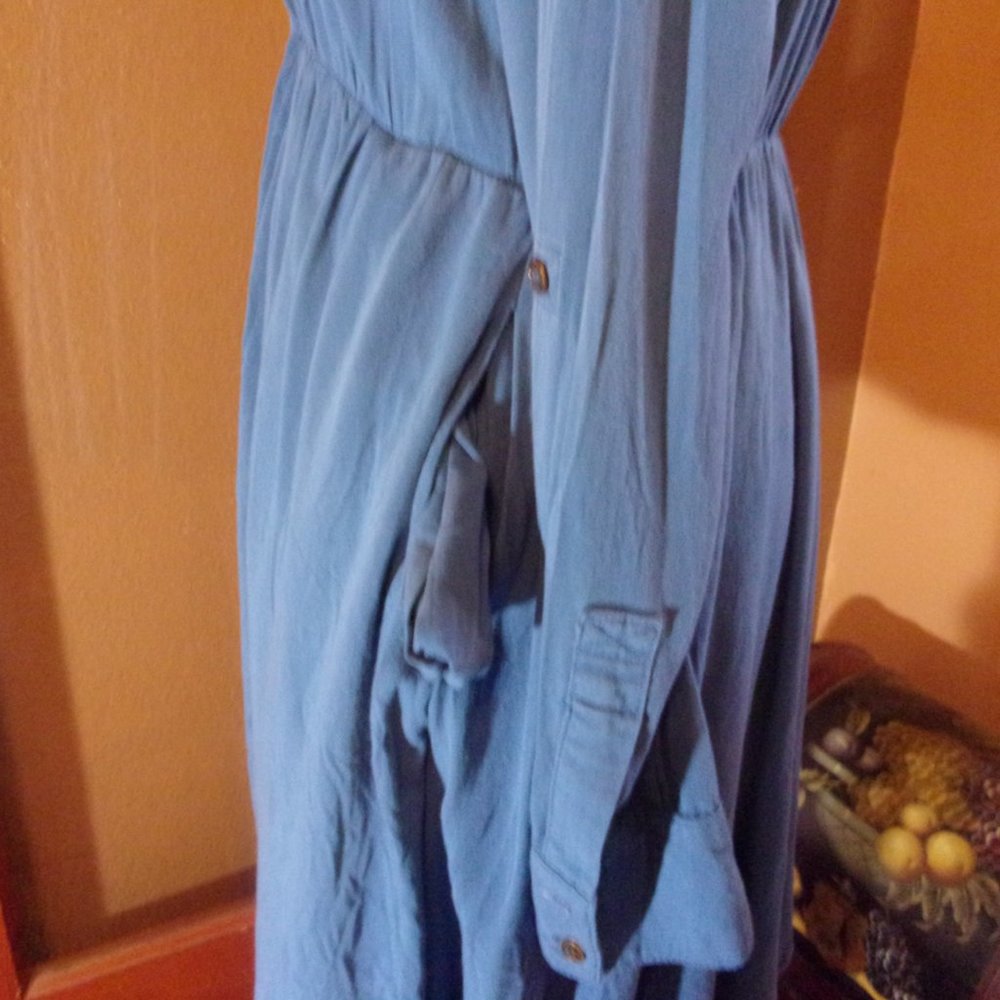 Maeve Chambray Roll Tab Button Front W/Pockets - image 5